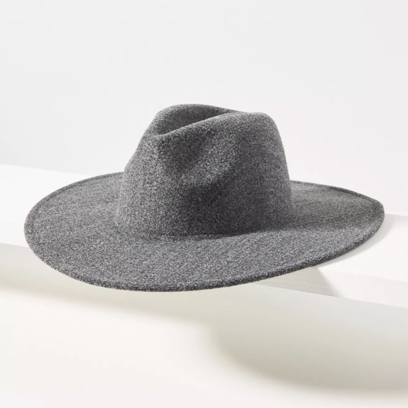 Anthropologie Accessories - NWT Anthropologie Rancher San Diego Clean Felt Hat In Dark Gary